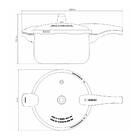 Panela De Pressão 6l Alumínio Antiaderente Vermelho + 3 Utens