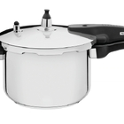 Panela De Pressao Allegra Em Aco Inox Fundo Triplo 22 Cm 6 L