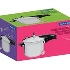 Panela De Pressao Allegra Em Aco Inox Fundo Triplo 22 Cm 6 L