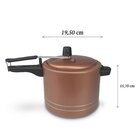 Panela De Pressão Antiaderente 4,5 Litros Alumínio - Cobre