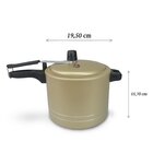 Panela De Pressão Antiaderente 4,5 Litros Alumínio - Dourado