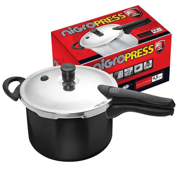 Panela De Pressão Antiaderente 4,5 Litros Press Nigro 97022