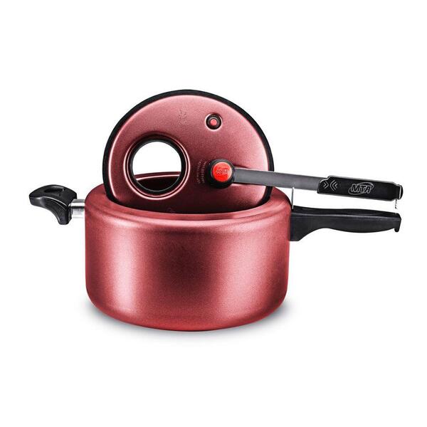 Panela De Pressão Antiaderente 7,0 Lt C/visor Cereja Mta Cere