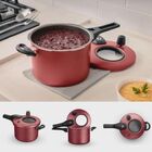 Panela De Pressão Antiaderente Com Visor 4.5 L Mta Cereja