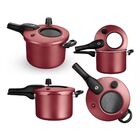 Panela De Pressão Antiaderente Com Visor 4.5 L Mta Cereja