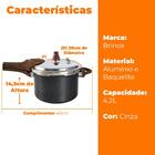Panela De Pressão Antiaderente De Indução Brinox 4,2l Ceramic