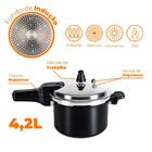 Panela De Pressão Brinox Antiaderente 4,2l Indução Ceramic Li