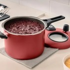 Panela De Pressão Com Visor Antiaderente Fechamento Externo 4