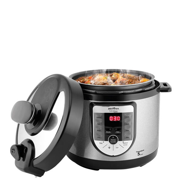 Panela De Pressão Digital 5 Litros 900w Britânia 220v