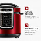 Panela De Pressão Elétrica Digital 6l  Mondial  Vermelho E In