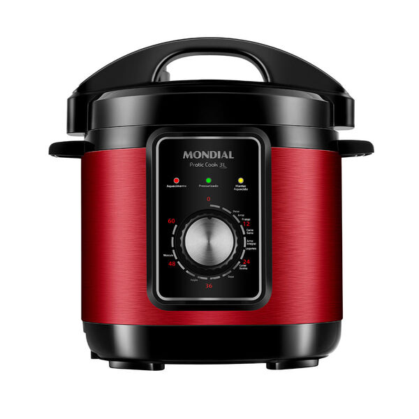 Panela De Pressão Elétrica Mondial Pratic Cook 3l Red Premium