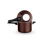 Panela De Pressão Fec Externo 4 5 Lt Visor Grande Chocol Mta