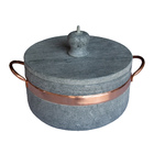 Panela De Pressão Pedra Sabão Com Alça De Cobre 3 6 Litros -