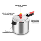 Panela De Pressão Polida 7 Litros - Eirilar