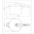 Panela De Pressão Tramontina Solar Vermelha Em Aço Inox Fundo
