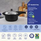Panela de Pressão Tramontina Vancouver Effect Alumínio Revestimento Interno e Externo Antiaderente Preto 24cm 6L