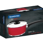 Panela Duo Color Vermelha Em Aco Inox Fundo Triplo Com Tampa