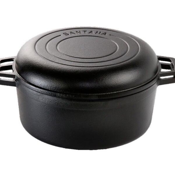 Panela Duo Ferro Fundido Caçarola Frigideira Santana 24cm