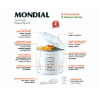 Panela Elétrica De Arroz 4 Xícaras Mondial Pe-05 400w 1l