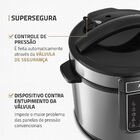 Panela Elétrica De Pressão Mondial 3l Inox Preto 220v Pe-40