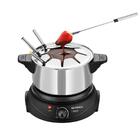 Panela Elétrica Fondue Mondial Le Gourmet Ii Preta E Prata Fd