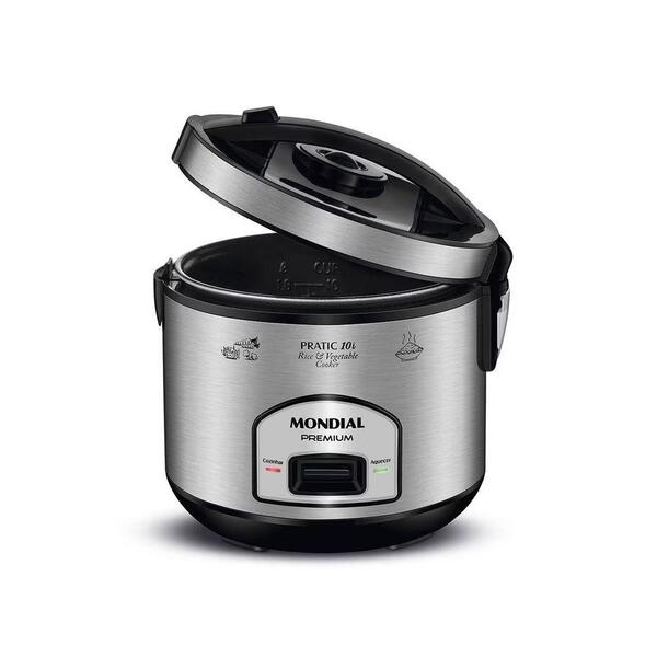 Panela Elétrica Mondial Pratic 10l Pe-42-10x Inox - 220v