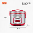 Panela Elétrica Mondial Pratic 6i Vermelho/inox 127v