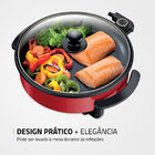 Panela Elétrica Redonda Pe-28 Mondial 3l - Vermelho