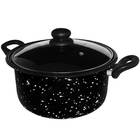 Panela Esmaltada Com Tampa De Vidro E Alças Laterais 3,2 Litr