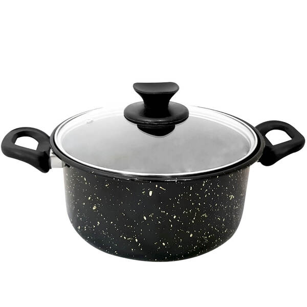 Panela Esmaltada Com Tampa De Vidro E Alças Laterais 3,2 Litr