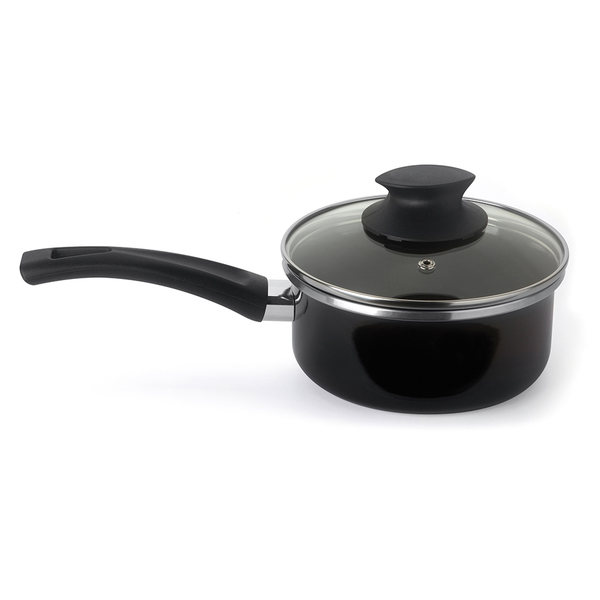 Panela Esmaltada Preta Vivace 16 cm 1,3 litros Forma