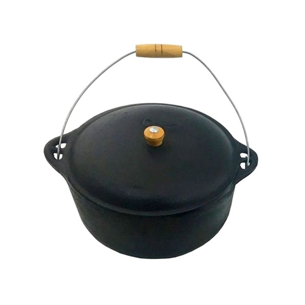 Panela Ferro Fundido N24 Caldeirão Antigo 4 2 L 31 5x16cm