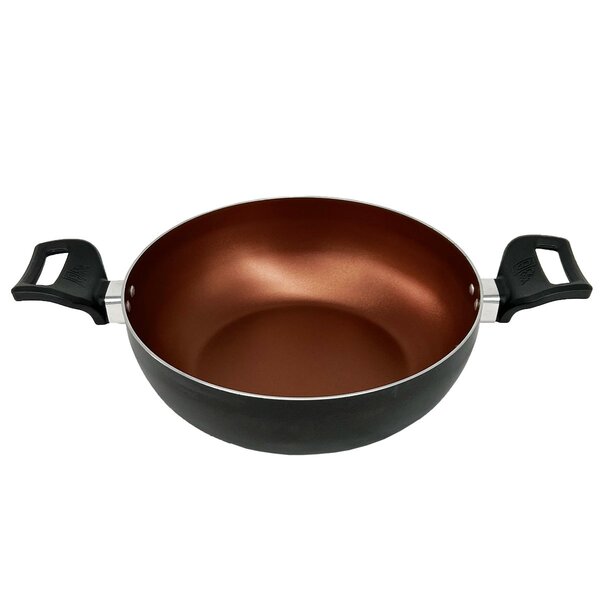 Panela Frigideira Caçarola Wok 24 Cm Antiaderente Alumínio -