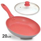 Panela Frigideira Grande 20cm Antiaderente Com Tampa Vidro