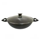 Panela Frigideira Wok Antiaderente C/tampa 30cm Grafite Over
