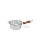 Panela Fundida Alumínio Batido 5 Peças Cabo De Madeira Tampa