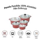 Panela Fundida Alumínio Batido Caçarolas 5 Peças Tampa De Vid