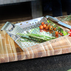 Panela Grill Para Churrasqueira - Inox - 30x30x04 Cm