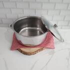 Panela Inox 32cm 10litros Com Tampa De Vidro E Alça Zanella