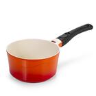 Panela Le Cook 18cm Laranja Com Cabo Destacavel Lc1801