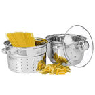 Panela Para Pasta Com Escorredor Em Aço Inox 6 Litros Gourmet