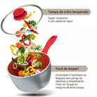 Panela Philco Ppn22a Redstone Antiaderente Com Tampa De Vidro