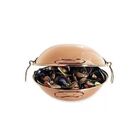 Panela Portuguesa Cataplana De Cobre Martelada 3 Litros