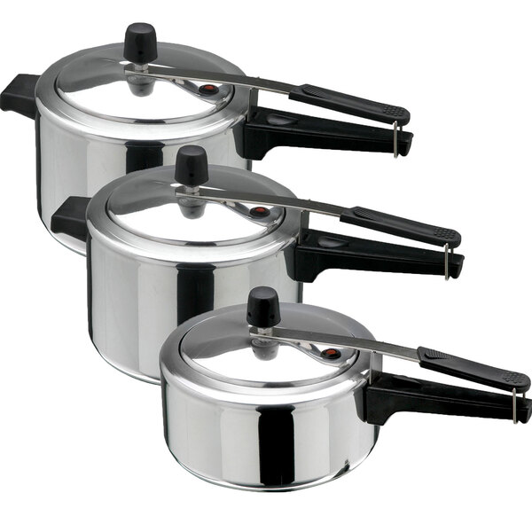 Panela Pressão 3 Peças, 2 De 4,5 Litros E 1 De 3 Litros