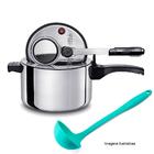 Panela Pressão 3l Polida Mta C/ Concha Nylon Verde Weck