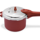Panela Pressão 4,2l Indução Rev Cerâmico Brinox Vermelho