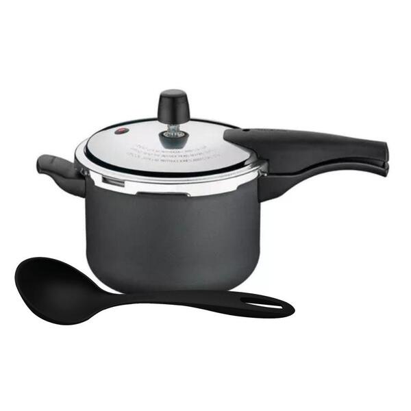 Panela Pressão Antiaderente 4,5l Grafite Com Concha Tramontina