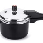 Panela Pressão Antiaderente Fechamento Externo Preta 4,5llitr