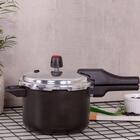 Panela Pressão Antiaderente Fechamento Externo Preta 4,5llitr