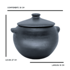 Panela Redonda M Barro Preto Pb 25cm